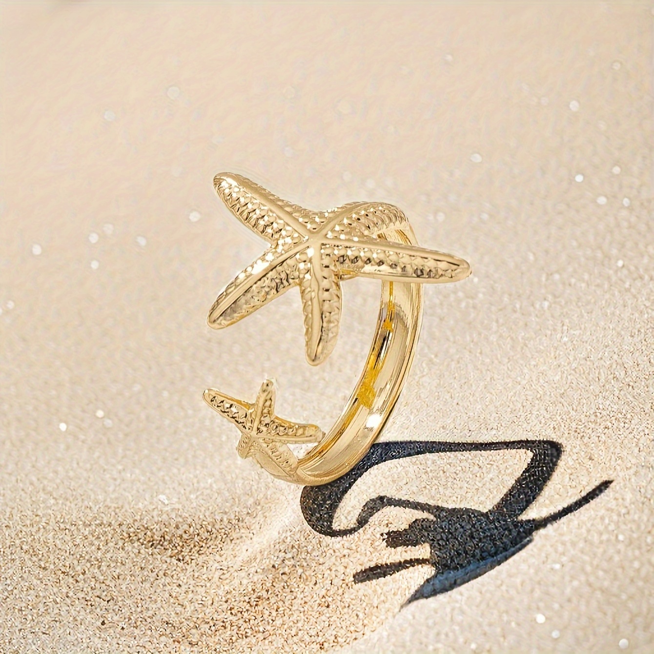 Boho Style Starfish Toe Ring Open Band Iron Jewelry